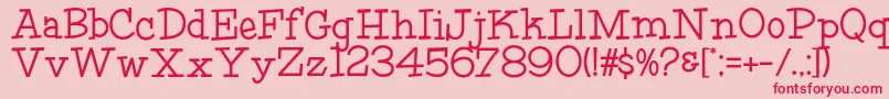 HffFourthRock Font – Red Fonts on Pink Background