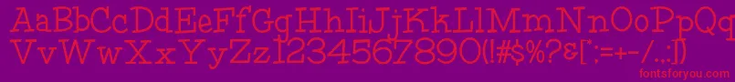 HffFourthRock-fontti – punaiset fontit violetilla taustalla
