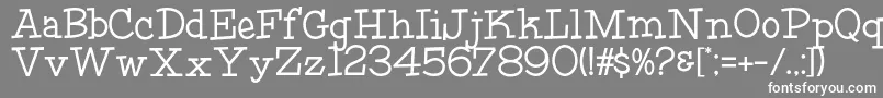 HffFourthRock Font – White Fonts on Gray Background
