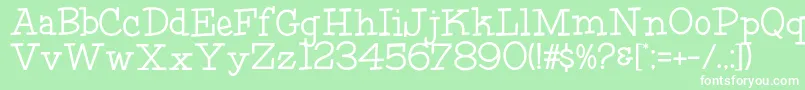 HffFourthRock Font – White Fonts on Green Background