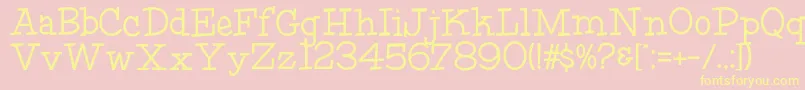 HffFourthRock-Schriftart – Gelbe Schriften auf rosa Hintergrund