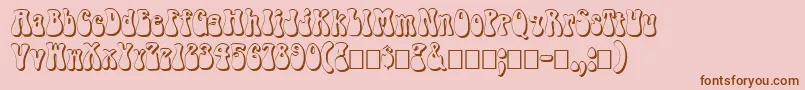 Czcionka FzJazzy143D – brązowe czcionki na różowym tle