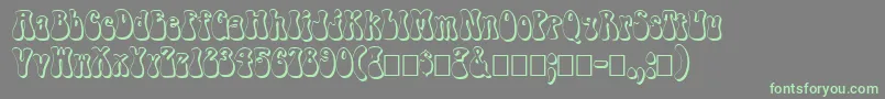 FzJazzy143D Font – Green Fonts on Gray Background