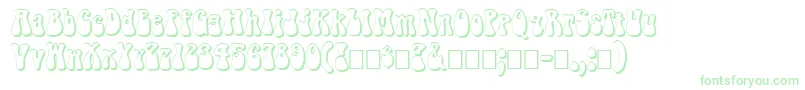 FzJazzy143D Font – Green Fonts on White Background