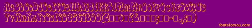 Шрифт FzJazzy143D – оранжевые шрифты на фиолетовом фоне