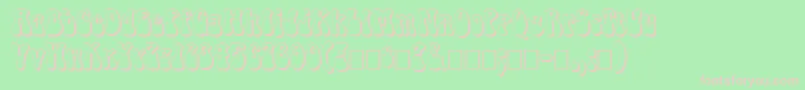 FzJazzy143D Font – Pink Fonts on Green Background