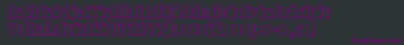 Шрифт FzJazzy143D – фиолетовые шрифты на чёрном фоне