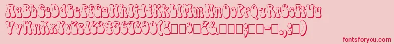 FzJazzy143D Font – Red Fonts on Pink Background