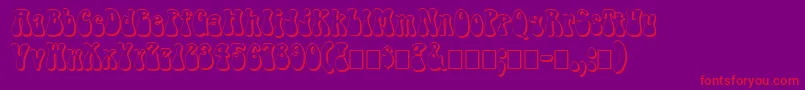 FzJazzy143D Font – Red Fonts on Purple Background