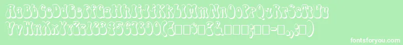 FzJazzy143D Font – White Fonts on Green Background