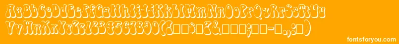 FzJazzy143D Font – White Fonts on Orange Background