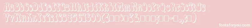 フォントFzJazzy143D – ピンクの背景に白い文字