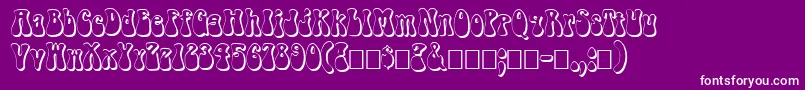 フォントFzJazzy143D – 紫の背景に白い文字