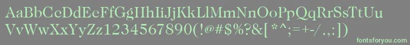 Шрифт CaslonBook – зелёные шрифты на сером фоне