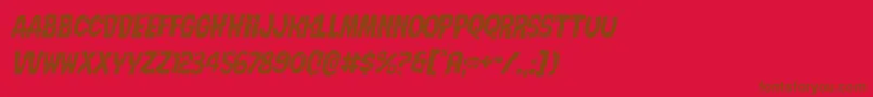 Nightmarealleylightital Font – Brown Fonts on Red Background