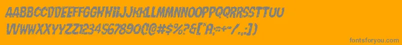 Nightmarealleylightital Font – Gray Fonts on Orange Background