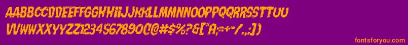 Nightmarealleylightital Font – Orange Fonts on Purple Background