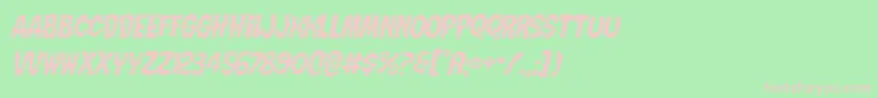 Nightmarealleylightital Font – Pink Fonts on Green Background