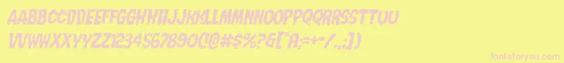 Nightmarealleylightital Font – Pink Fonts on Yellow Background