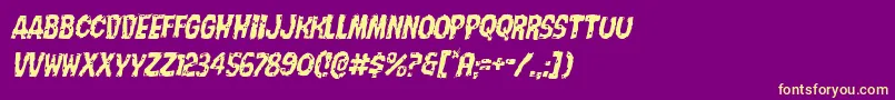 Nightmarealleylightital Font – Yellow Fonts on Purple Background