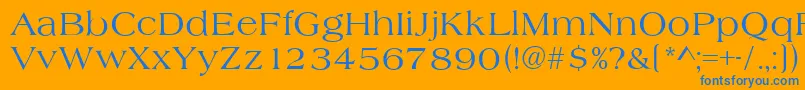 AlmeriaRegular Font – Blue Fonts on Orange Background