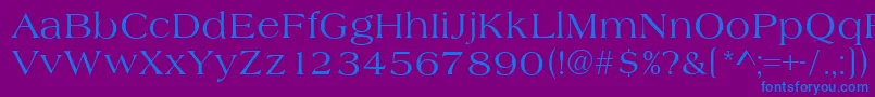 AlmeriaRegular-Schriftart – Blaue Schriften auf violettem Hintergrund