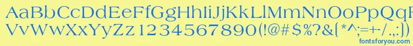 AlmeriaRegular Font – Blue Fonts on Yellow Background