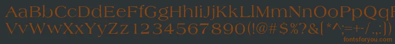 Шрифт AlmeriaRegular – коричневые шрифты на чёрном фоне