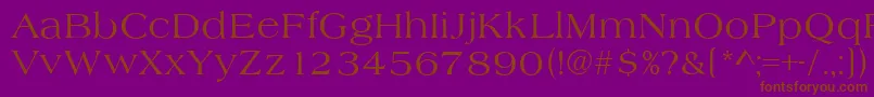 Шрифт AlmeriaRegular – коричневые шрифты на фиолетовом фоне