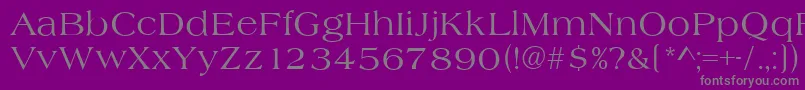 AlmeriaRegular-Schriftart – Graue Schriften auf violettem Hintergrund
