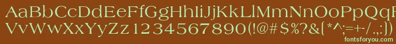 AlmeriaRegular Font – Green Fonts on Brown Background