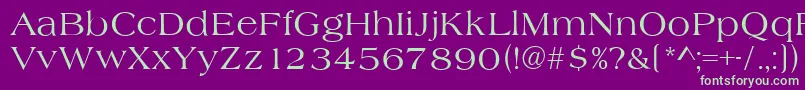 AlmeriaRegular Font – Green Fonts on Purple Background