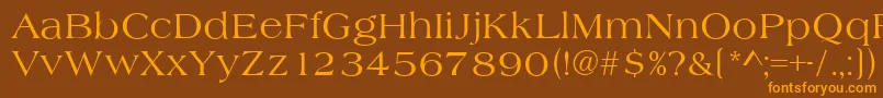 AlmeriaRegular Font – Orange Fonts on Brown Background