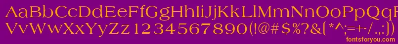 AlmeriaRegular Font – Orange Fonts on Purple Background