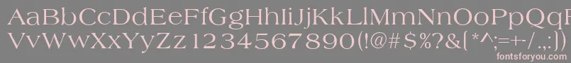 AlmeriaRegular-fontti – vaaleanpunaiset fontit harmaalla taustalla