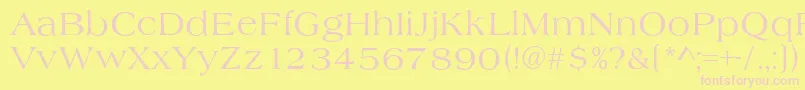 AlmeriaRegular Font – Pink Fonts on Yellow Background