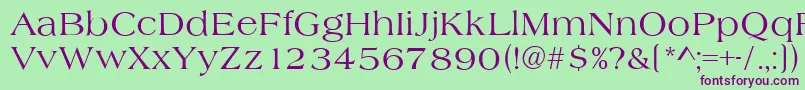 AlmeriaRegular Font – Purple Fonts on Green Background