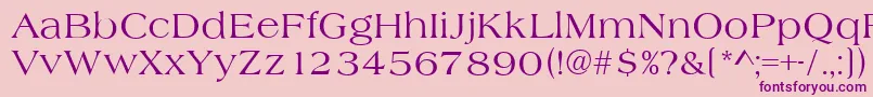 フォントAlmeriaRegular – ピンクの背景に紫のフォント