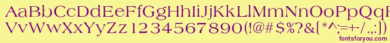 Шрифт AlmeriaRegular – фиолетовые шрифты на жёлтом фоне