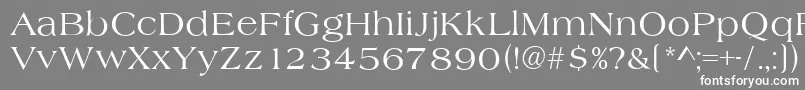 AlmeriaRegular-Schriftart – Weiße Schriften auf grauem Hintergrund