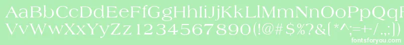 AlmeriaRegular-fontti – valkoiset fontit vihreällä taustalla