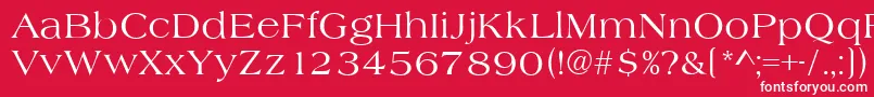 フォントAlmeriaRegular – 赤い背景に白い文字