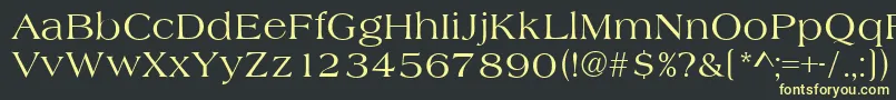 フォントAlmeriaRegular – 黒い背景に黄色の文字