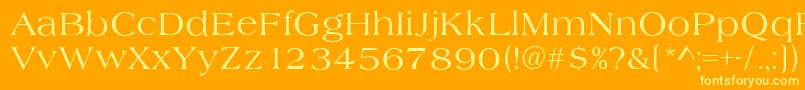 AlmeriaRegular Font – Yellow Fonts on Orange Background