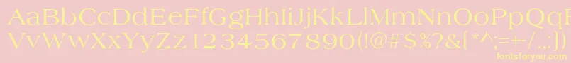 AlmeriaRegular Font – Yellow Fonts on Pink Background