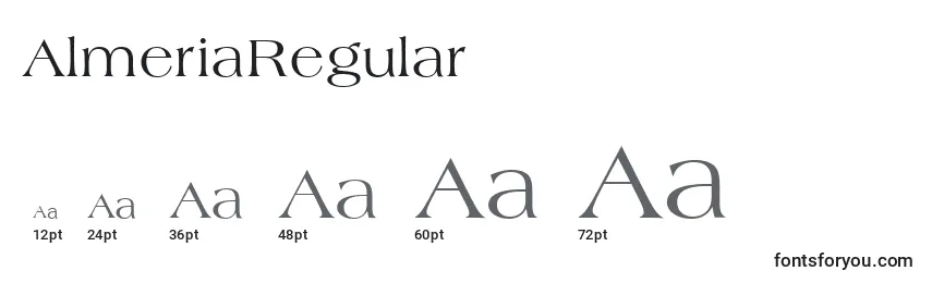 Размеры шрифта AlmeriaRegular
