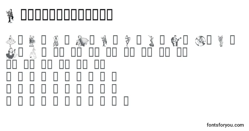 Шрифт Entertainment1 – алфавит, цифры, специальные символы