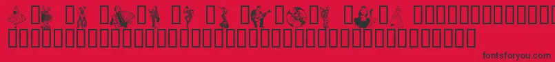 Entertainment1 Font – Black Fonts on Red Background