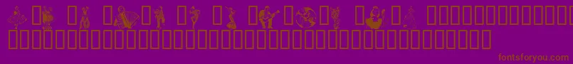 Entertainment1 Font – Brown Fonts on Purple Background