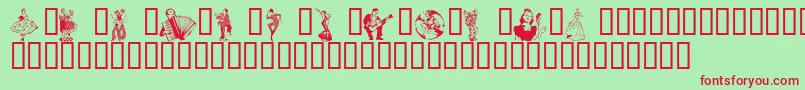 Entertainment1 Font – Red Fonts on Green Background